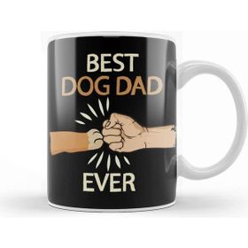 Baskı Dükkanı Best Dog Dad Ever Paw Fist Bump Fathers Day Gift Kupa Bardak