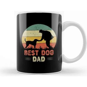 Baskı Dükkanı Best Dog Dad Vintage Köpek Kupa