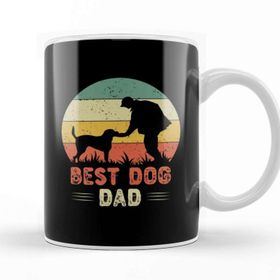 Baskı Dükkanı Best Dog Dad Vintage Köpek Kupa