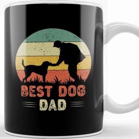 Baskı Dükkanı Best Dog Dad Vintage Köpek Kupa