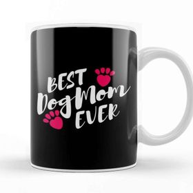 Baskı Dükkanı Best Dog Mom Ever Pug Sevimli Köpek Kupa Bardak
