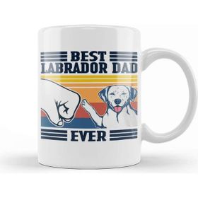Baskı Dükkanı Best Labrador Dad Ever Vintage Father Day Köpek Kupa