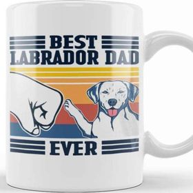 Baskı Dükkanı Best Labrador Dad Ever Vintage Father Day Köpek Kupa