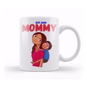 Baskı Dükkanı Best Mom Mommy Est Flower Mothers Day 2021 Kupa