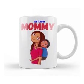 Baskı Dükkanı Best Mom Mommy Est Flower Mothers Day 2021 Kupa