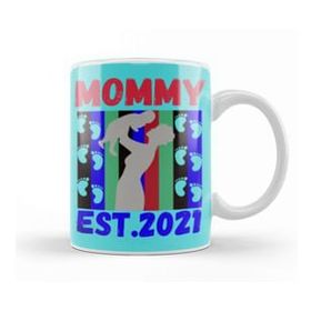 Baskı Dükkanı Best Mom Mommy Est Flower Mothers Day 2021 Kupa