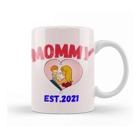 Baskı Dükkanı Best Mom Mommy Est Flower Mothers Day 2021 Kupa