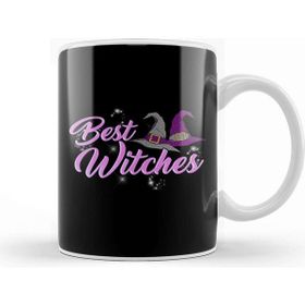 Baskı Dükkanı Best Witches Cute Halloween Witch Best Wishes Pun Kupa