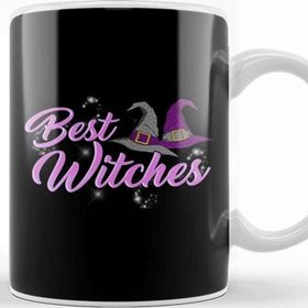Baskı Dükkanı Best Witches Cute Halloween Witch Best Wishes Pun Kupa