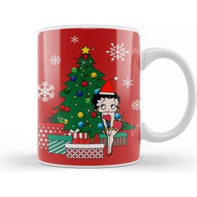 Baskı Dükkanı Betty Boop Around the Christmas Tree Kupa Bardak