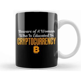 Baskı Dükkanı Beware of A Woman Who Is Educated Cryptocurrency Kupa Bardak