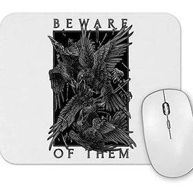 Baskı Dükkanı Beware of Them the Crow Mouse Pad