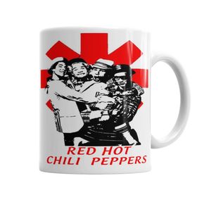 Baskı Dükkanı Beyaz Porselen Red Hot Chili Peppers Kupa Bardak