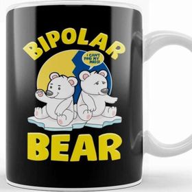 Baskı Dükkanı Bipolar Bear Polar Bears Emotional Polarity Pun Kupa