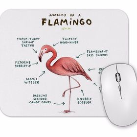 Baskı Dükkanı Bir Flamingo Anatomisi 2 Mouse Pad