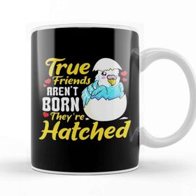 Baskı Dükkanı Bird Pun Cute True Friends Arent Born They are Hatched Kupa