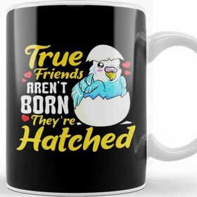 Baskı Dükkanı Bird Pun Cute True Friends Arent Born They are Hatched Kupa