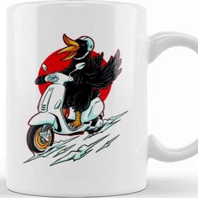 Baskı Dükkanı Bird Rider Vespa Lover Kupa