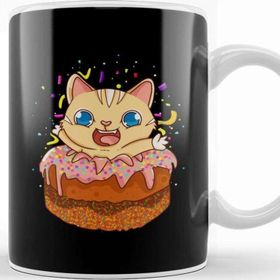 Baskı Dükkanı Birthday Cake Cat Surprise Kitty Kupa