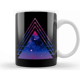 Baskı Dükkanı Bisexual Pride Bi Pride Layered Galaxy Triangles Kupa