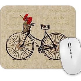 Baskı Dükkanı Bisiklet Karanfilli Mouse Pad