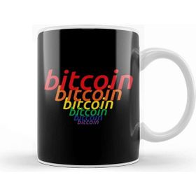 Baskı Dükkanı Bitcoin Rainbow Cascade Colour Logo Kupa
