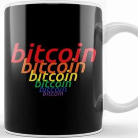 Baskı Dükkanı Bitcoin Rainbow Cascade Colour Logo Kupa