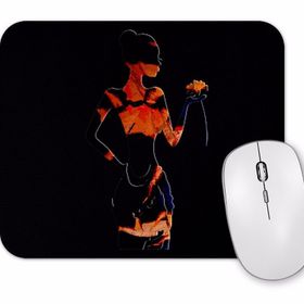 Baskı Dükkanı Blacklight Woman Mouse Pad