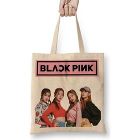 Baskı Dükkanı Blackpink 010 Bez Uzun Saplı Krem Rengi Çanta