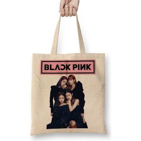 Baskı Dükkanı Blackpink 05 Bez Uzun Saplı Krem Rengi Çanta