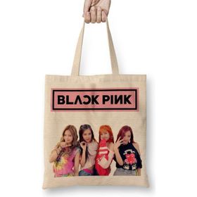Baskı Dükkanı Blackpink 07 Bez Uzun Saplı Krem Rengi Çanta