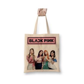 Baskı Dükkanı Blackpink 11 Bez Uzun Saplı Krem Rengi Çanta