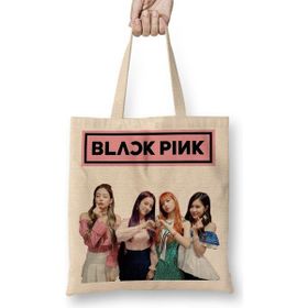 Baskı Dükkanı Blackpink 11 Bez Uzun Saplı Krem Rengi Çanta