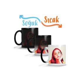 Baskı Dükkanı Blackpink Jisoo Sihirli Porselen Kupa Bardak