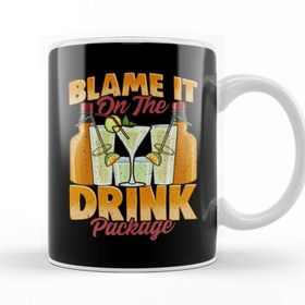 Baskı Dükkanı Blame it on the Drink Package Cruise Vacation Pun Kupa