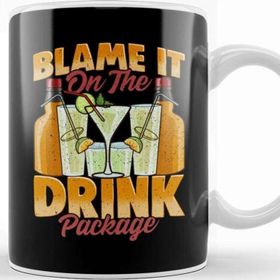 Baskı Dükkanı Blame it on the Drink Package Cruise Vacation Pun Kupa
