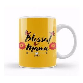 Baskı Dükkanı Blessed Mama Funny Mother Blessed Mama Mom Life Summer Mommy 2021 Kupa