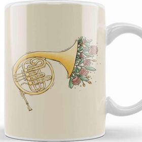 Baskı Dükkanı Bloomy French Horn Kupa