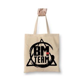 Baskı Dükkanı Bm Team Jiu Jitsu Bez Uzun Saplı Krem Rengi Çanta