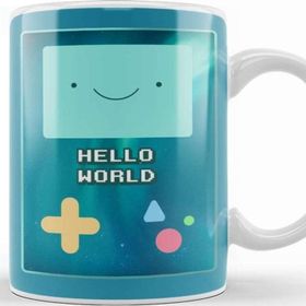 Baskı Dükkanı Bmo Hello World Adventure Time Space Galaxy Stars Aurora Kupa Bardak