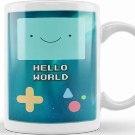 Baskı Dükkanı Bmo Hello World Adventure Time Space Galaxy Stars Aurora Kupa Bardak
