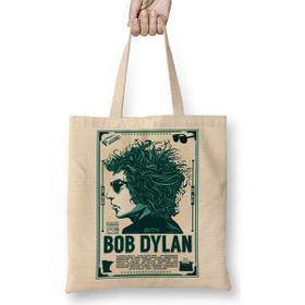 Baskı Dükkanı Bob Dylan Bez Uzun Saplı Krem Rengi Çanta