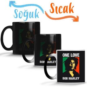 Baskı Dükkanı Bob Marley 002 Sihirli Porselen Kupa