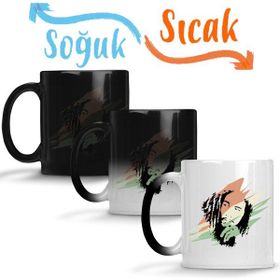 Baskı Dükkanı Bob Marley 02 Sihirli Porselen Kupa