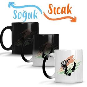 Baskı Dükkanı Bob Marley 02 Sihirli Porselen Kupa