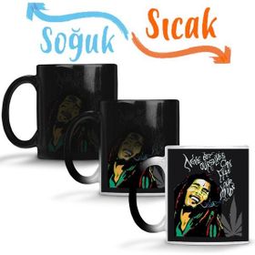 Baskı Dükkanı Bob Marley Frase Sihirli Porselen Kupa