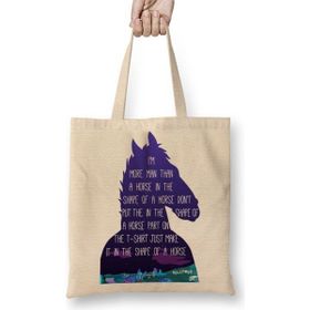 Baskı Dükkanı Bojack Horseman 013 Bez Uzun Saplı Krem Rengi Çanta