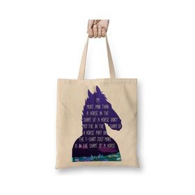 Baskı Dükkanı Bojack Horseman 013 Bez Uzun Saplı Krem Rengi Çanta