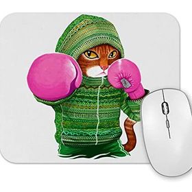 Baskı Dükkanı Boks Cats Kedi Mouse Pad