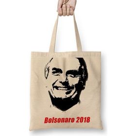 Baskı Dükkanı Bolsonaro Eleiçoes Bez Uzun Saplı Krem Rengi Çanta